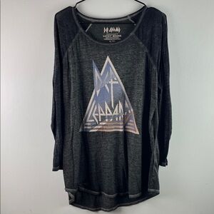 Lucky Brand Def Leppard Tee Size XL